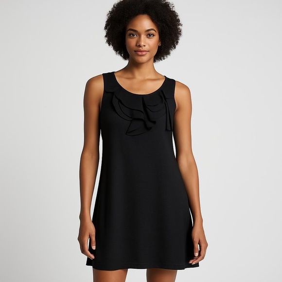 MK West Kei USA Chic Trendy Black Ruffle Dress from Nordstrom size Medium - Picture 1 of 13